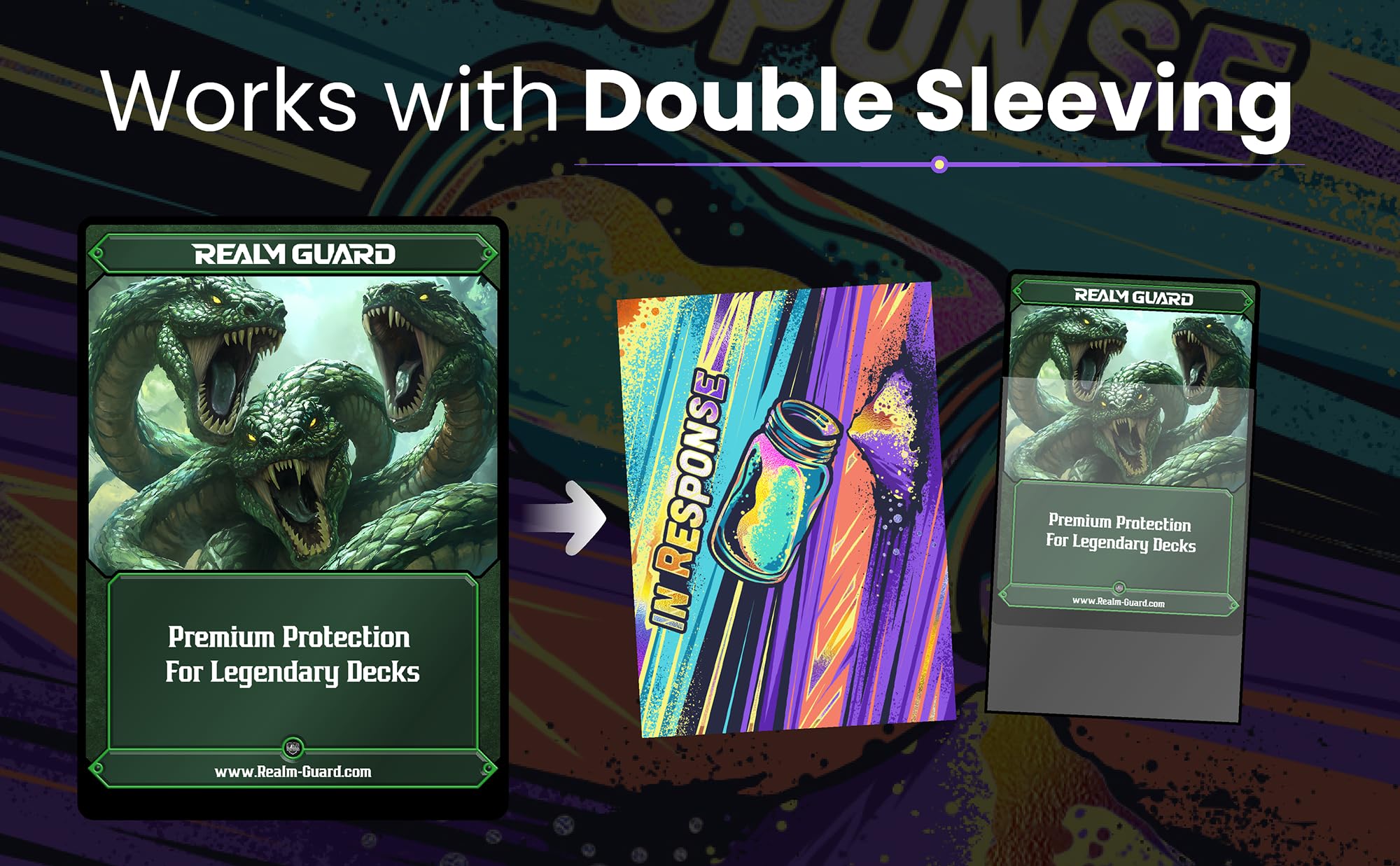 Amazon.com: Realm Guard 100ct Foil TCG/MTG Card Art Sleeves (in